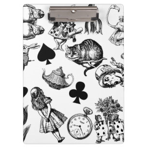 Alice White Rabbit Wonderland Classic Clipboard