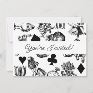 Alice White Rabbit Wonderland Classic Invitation