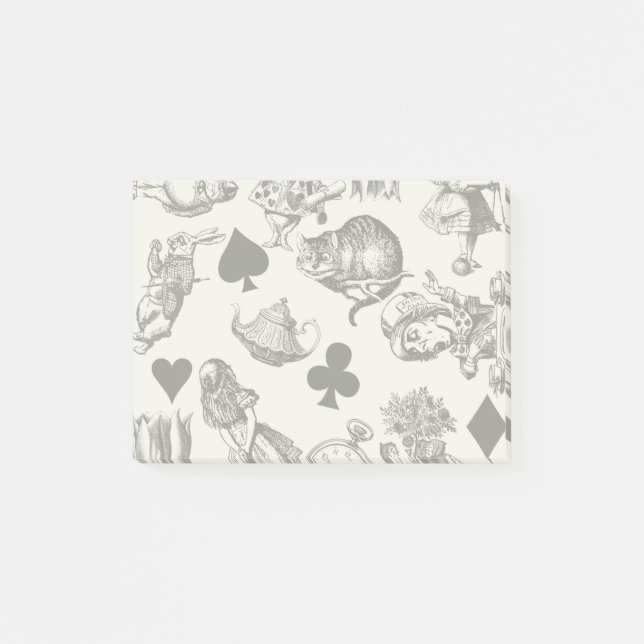 Alice White Rabbit Wonderland Classic Post-it Notes (Front)
