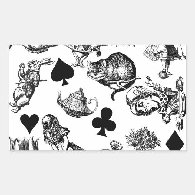 Alice White Rabbit Wonderland Classic Sticker (Front)