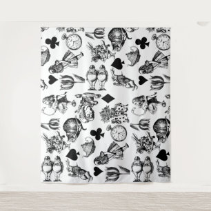 Alice White Rabbit Wonderland Classic Tapestry