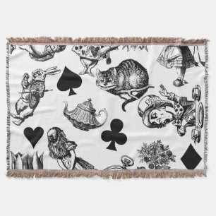 Alice White Rabbit Wonderland Classic Throw Blanket