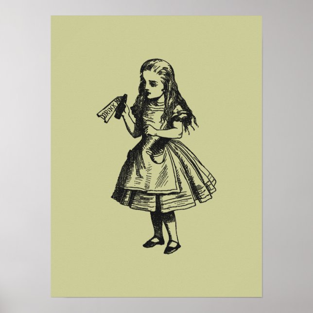 Alice with "Drink Me" Bottle Poster (Front)