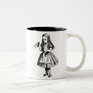 Alice with "Drink Me" Bottle Two-Tone Coffee Mug