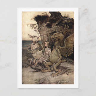 Alice with the Gryphon and the Mock Turtle Postcard