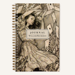 Alice Wonderland Art personnalisé Journal pointill