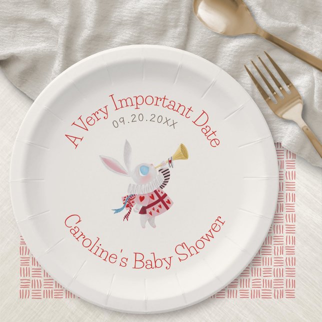Alice Wonderland Birthday Shower Paper Plate (Creator Uploaded)