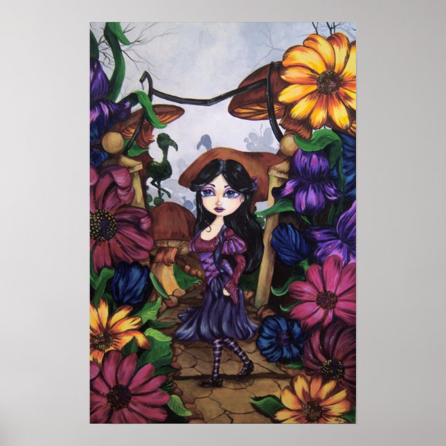 "ALICE" Wonderland Fantasy Art Print (Front)