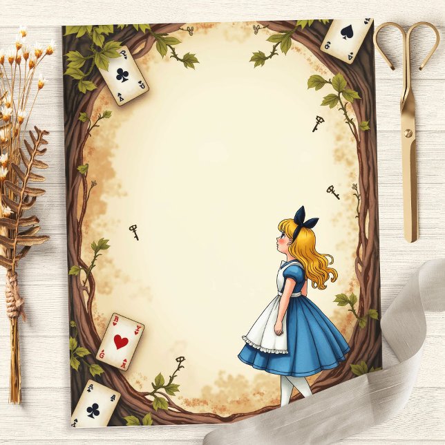 Alice Wonderland Keys et cartes papier de scrapboo (Créateur téléchargé)