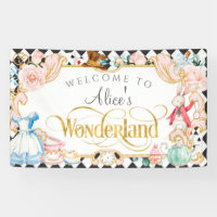 Alice wonderland mad hatter tea party backdrop
