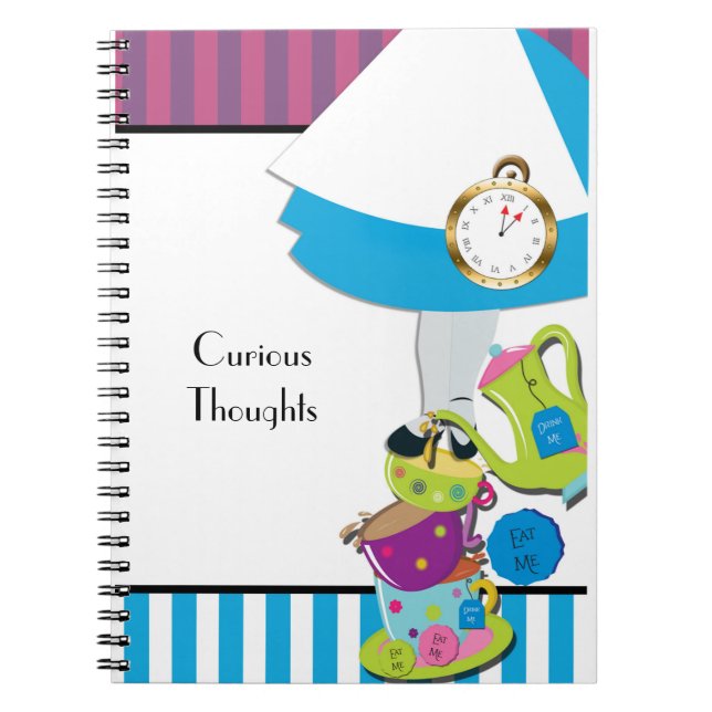 Alice Wonderland Tea Party Notebook Journal (Front)
