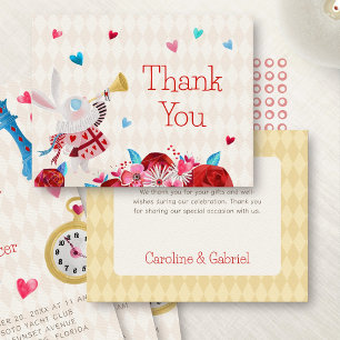 Alice Wonderland Thank You Card
