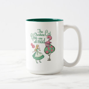 Alice   You Are All Mad Two-Tone Coffee Mug