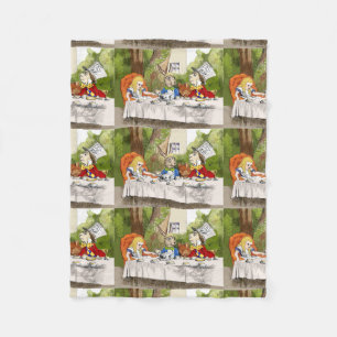 Alice's Adventures in Wonderland Fleece Blanket