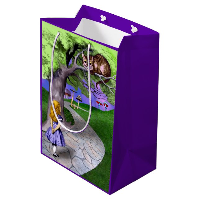 Alice's Adventures in Wonderland Medium Gift Bag (Back Angled)
