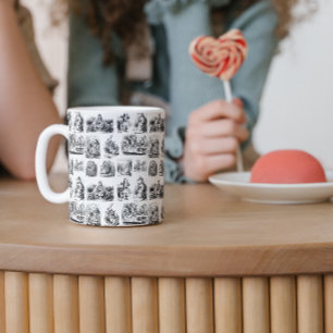 Alice's Adventures in Wonderland Pattern Coffee Mug
