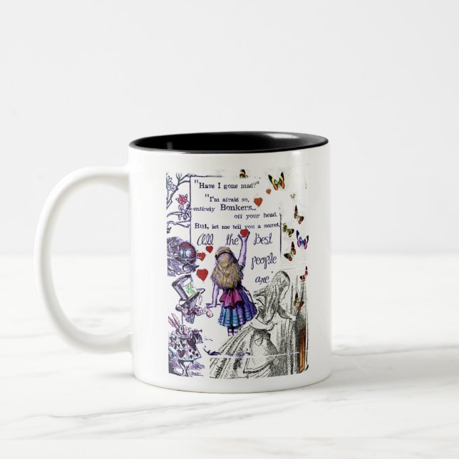 Alice's curiosity Two-Tone coffee mug (Left)