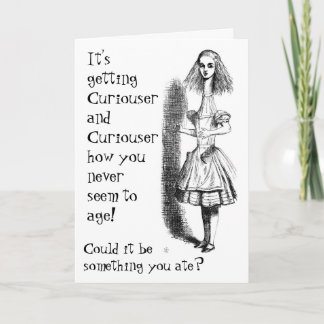 Alice's Curiouser Birthday Card