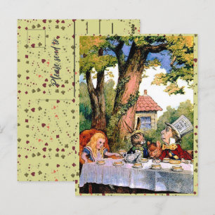 Alice's in Wonderland Tea Party Mad Hatter Postcard