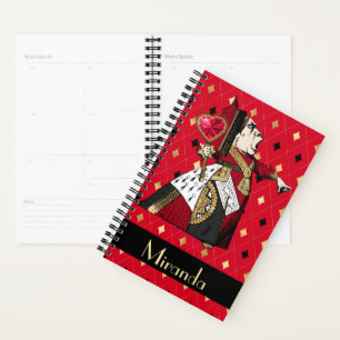 Alice's Queen of Hearts in Red Personalized Planner