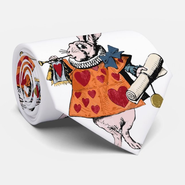 Alice's Rabbit in Wonderland Tie (Rolled)