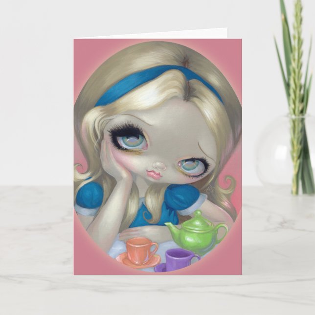 "Alice's Tea Party" Greeting Card (Front)