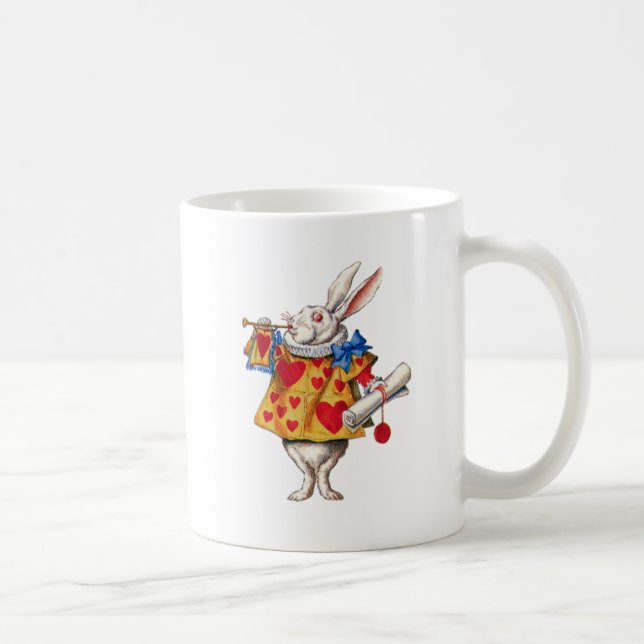 ALICE'S WHITE RABBIT IN WONDERLAND COFFEE MUG (Right)