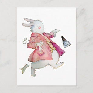 Alice's White Rabbit in Wonderland Postcard