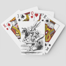 Alice's White Rabbit Playing Cards