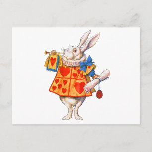 ALICE'S WHITE RABBIT POSTCARD