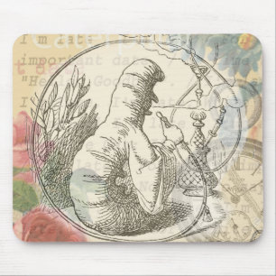 Alice's Wonderland Caterpillar: Original Tenniel Mouse Pad