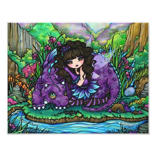 Alicia & Aliana Fairy & Dragon Photo Print (Front)