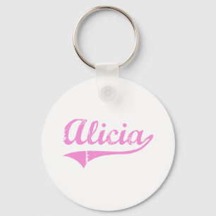 Alicia Classic Style Name Keychain