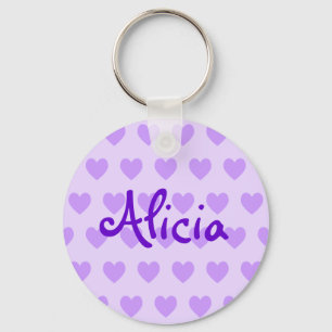 Alicia in Purple Keychain