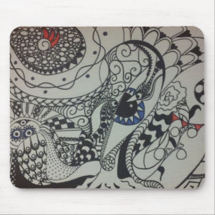 alicia kelletts spiritual tangle art mouse pad