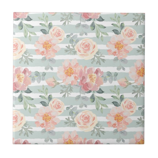 Alicia Rose Stripe Pattern Tile (Front)