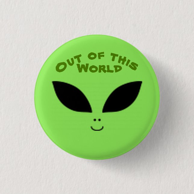 Alien 1 Inch Round Button (Front)