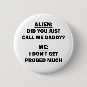 Alien 2 Inch Round Button