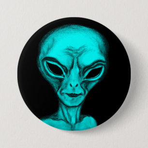 Alien 3 Inch Round Button