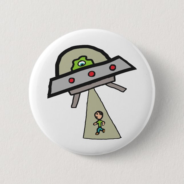 Alien Abduction 2 Inch Round Button (Front)