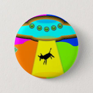 Alien Abduction 2 Inch Round Button
