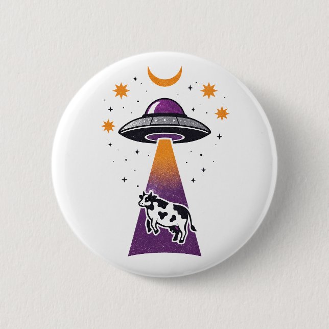 Alien Abduction 2 Inch Round Button (Front)