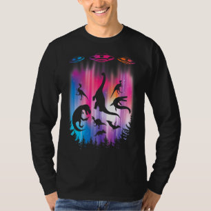 Alien Abduction Dinosaur Flying Saucer Ufo T-Shirt