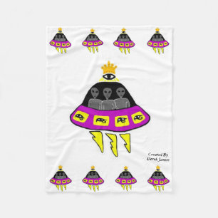 Alien Abduction Fleece Blanket