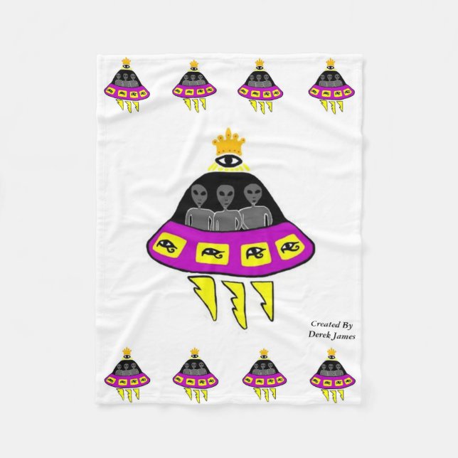 Alien Abduction Fleece Blanket (Front)