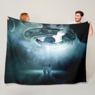 ALIEN  ABDUCTION FLEECE BLANKET