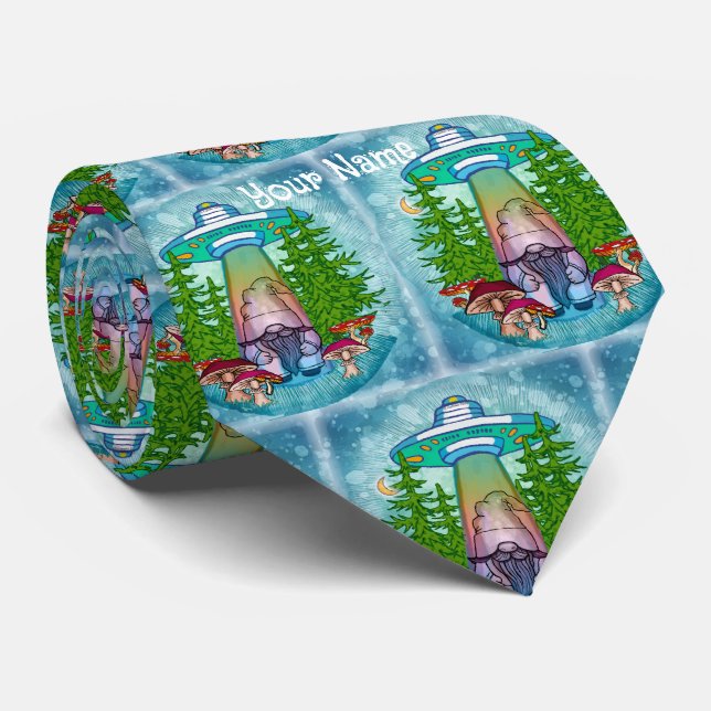 Alien abduction gnome  tie (Rolled)