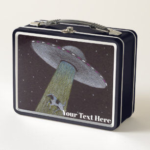 Alien Abduction Metal Lunch Box