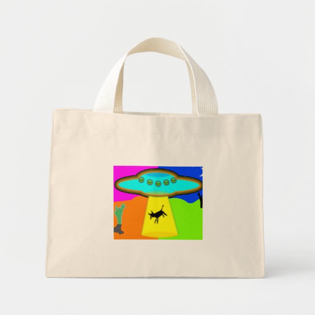 Alien Abduction Mini Tote Bag (Front)