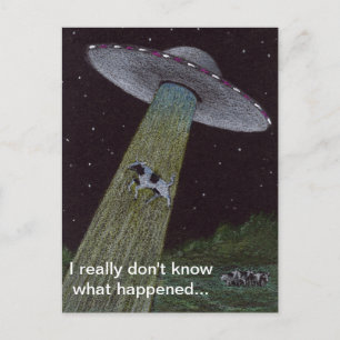 Alien Abduction Postcard